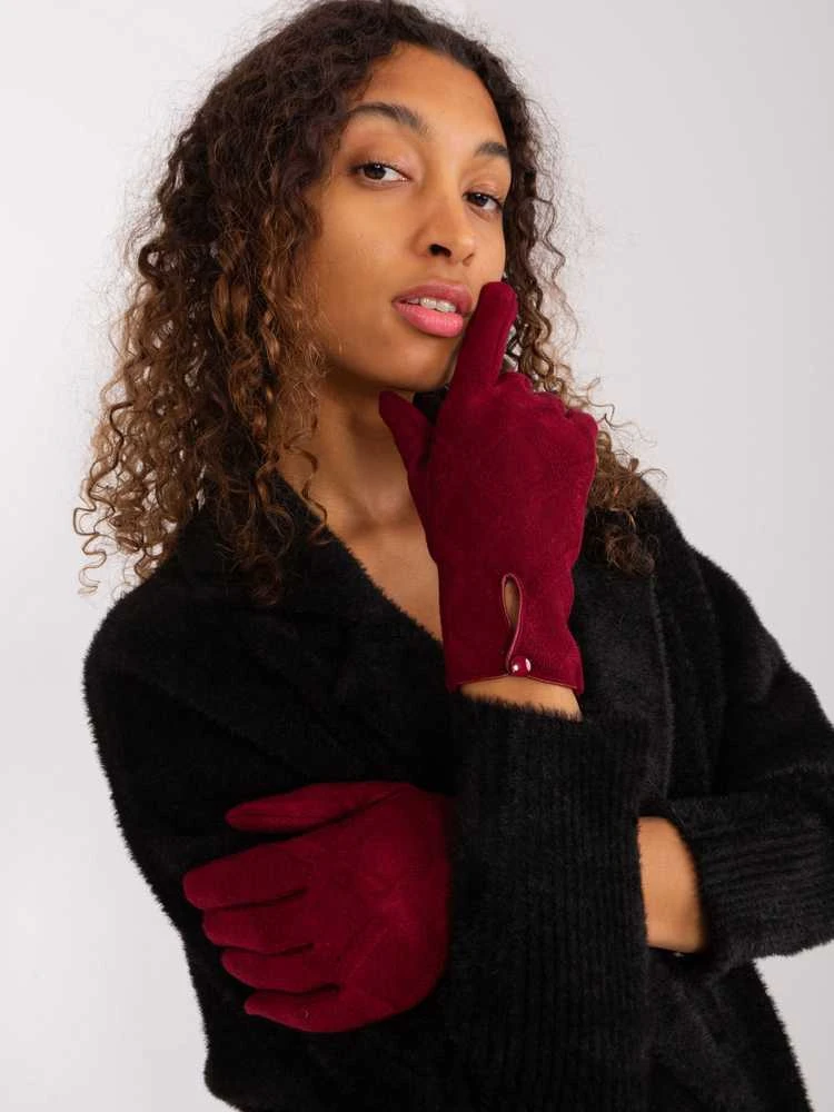 Wool Fashion Italia Pirštinės-AT-RK-239502.87-bordo