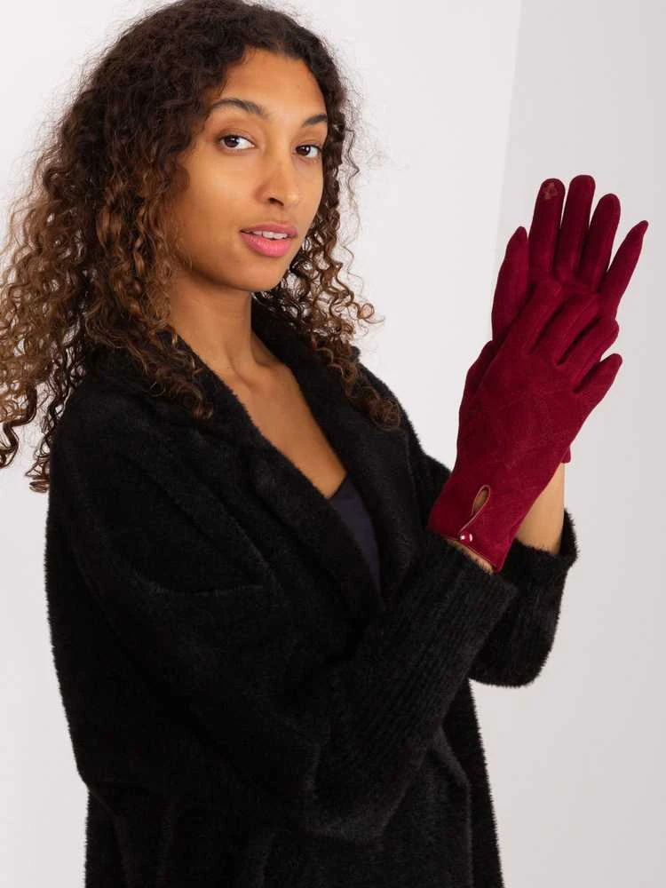Wool Fashion Italia Pirštinės-AT-RK-239502.87-bordo