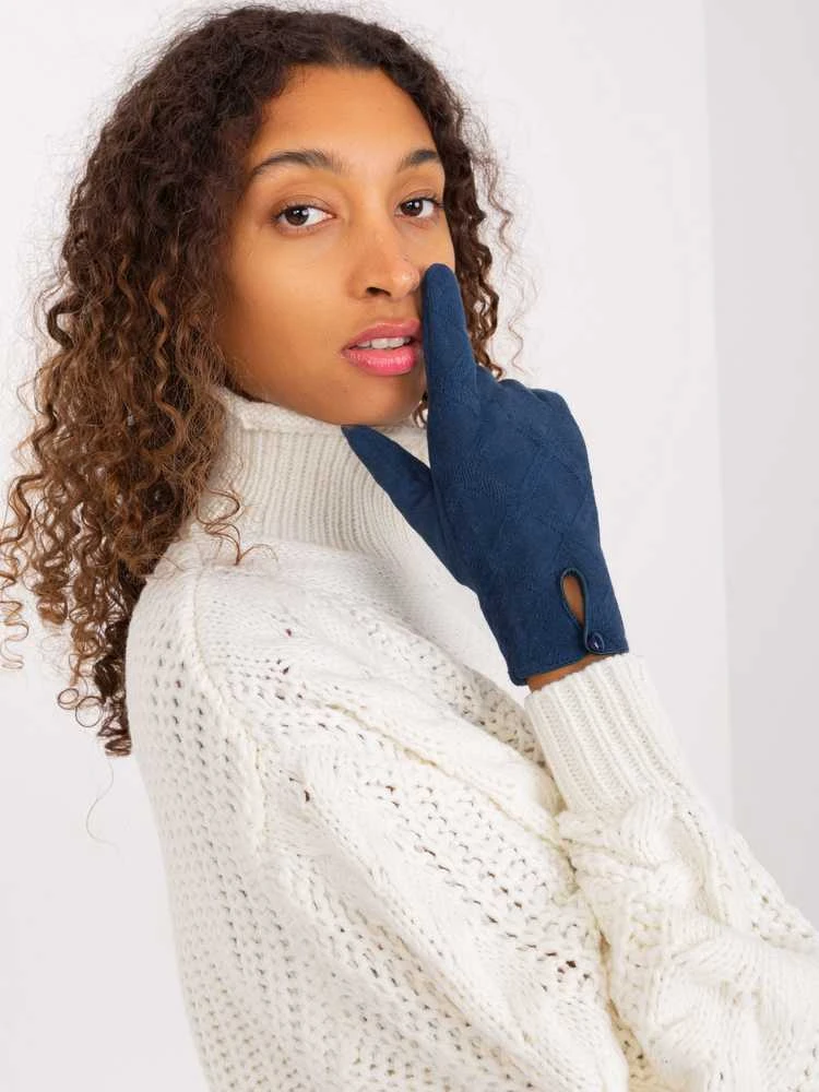 Wool Fashion Italia Pirštinės-AT-RK-239502.87-tamsiai mėlynos
