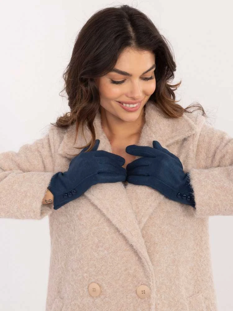 Wool Fashion Italia Pirštinės-AT-RK-239503.31-jūrinės