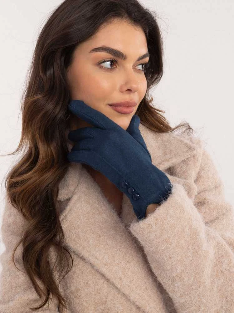 Wool Fashion Italia Pirštinės-AT-RK-239503.31-jūrinės