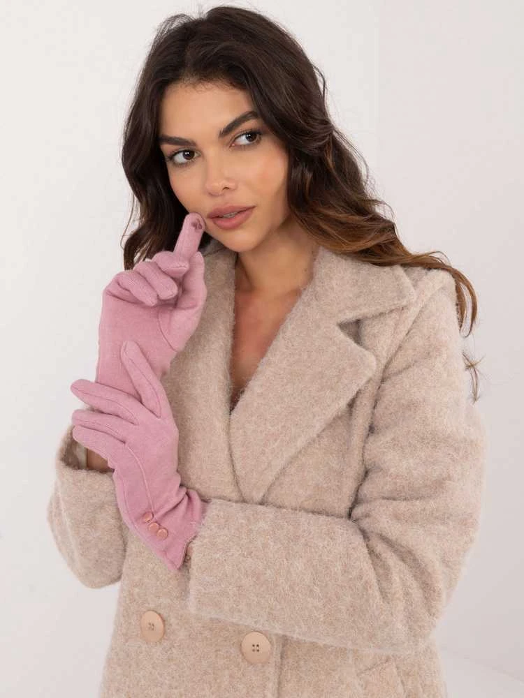 Wool Fashion Italia Pirštinės-AT-RK-239503.31-tamsiai rožinė