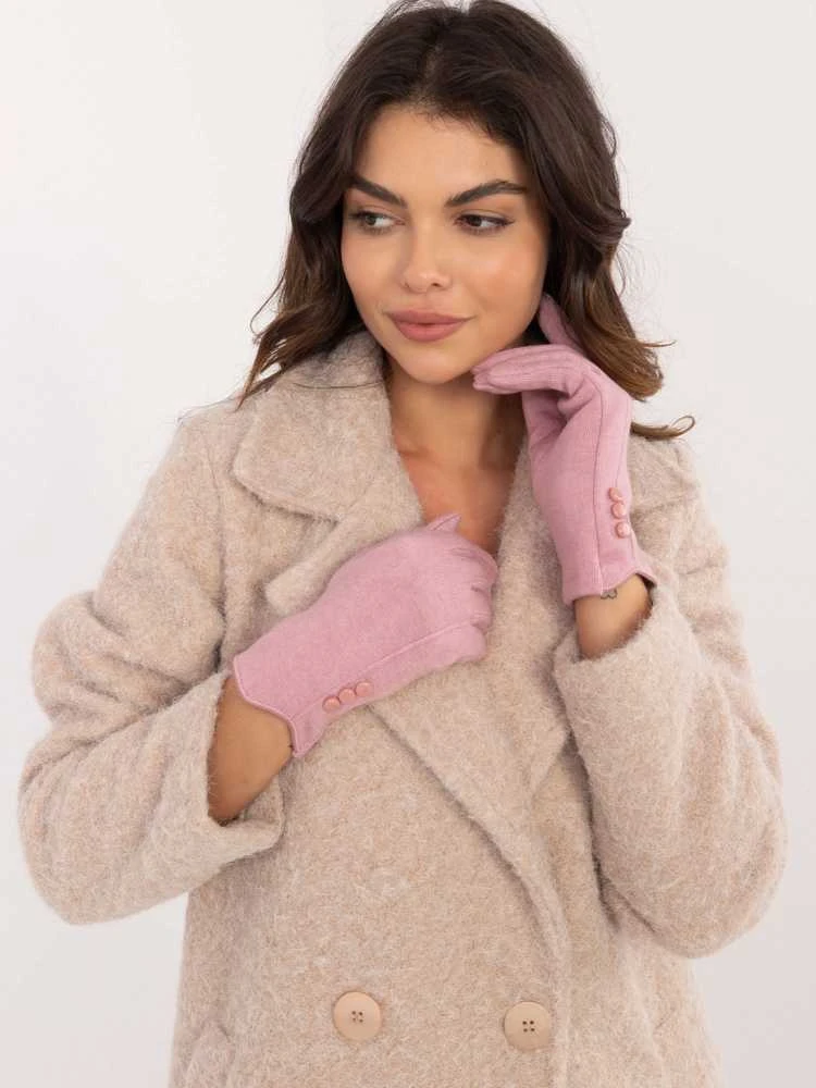 Wool Fashion Italia Pirštinės-AT-RK-239503.31-tamsiai rožinė
