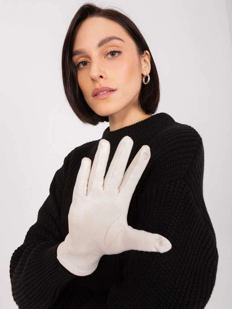 Wool Fashion Italia Pirštinės-AT-RK-239507.26P-šviesiai smėlio spalvos