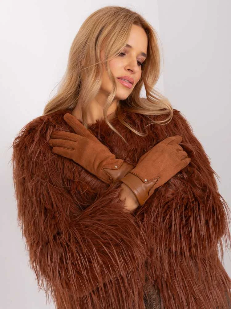 Wool Fashion Italia Pirštinės-AT-RK-239507.53P-šviesiai rudos