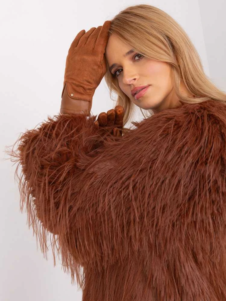 Wool Fashion Italia Pirštinės-AT-RK-239507.53P-šviesiai rudos