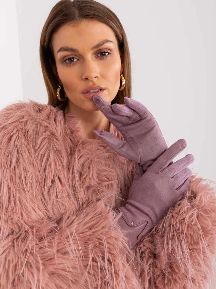 Wool Fashion Italia Pirštinės-AT-RK-239507.61P-violetinė