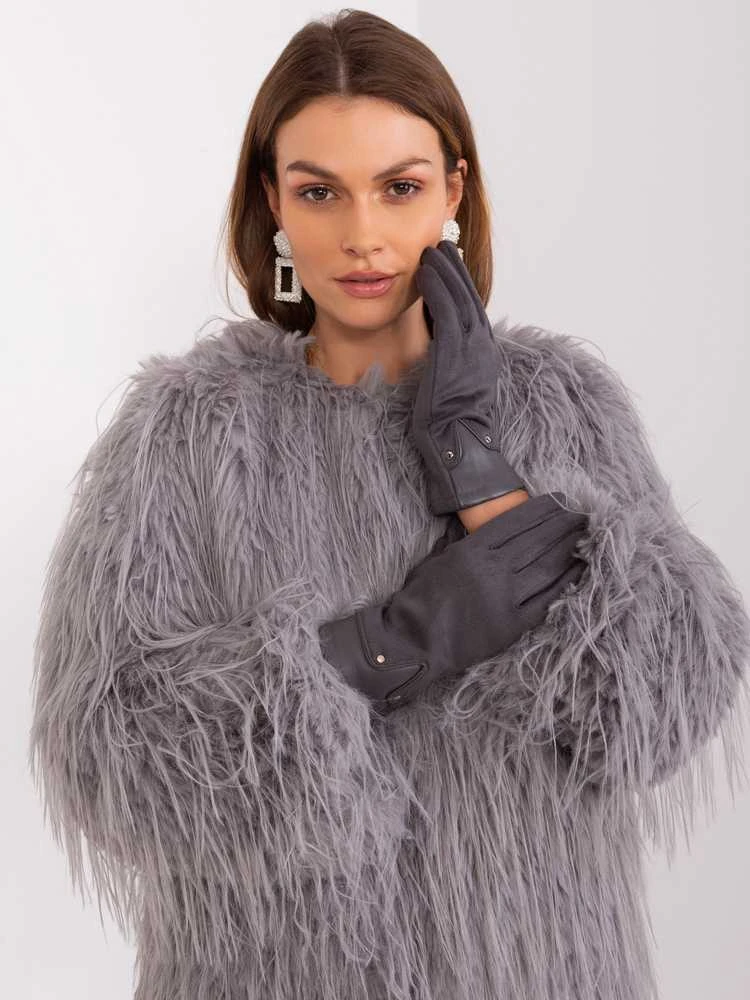 Wool Fashion Italia Pirštinės-AT-RK-239507.94P-tamsiai pilkos