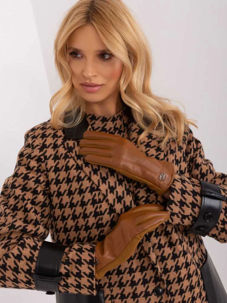 Wool Fashion Italia Pirštinės-AT-RK-239801.11-šviesiai rudos