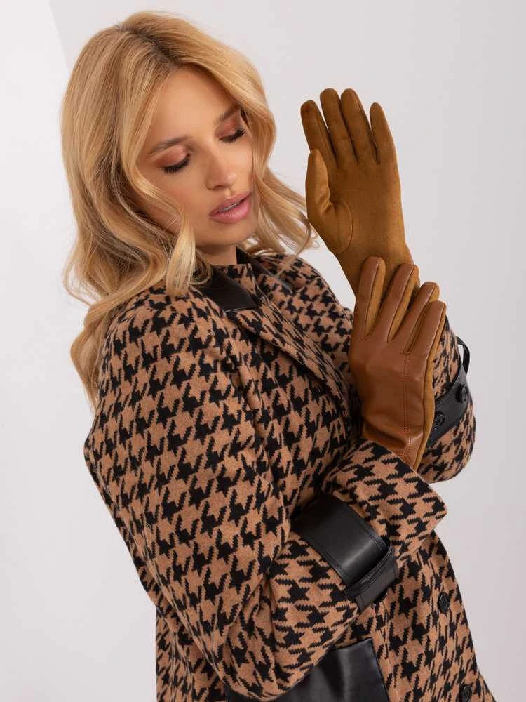 Wool Fashion Italia Pirštinės-AT-RK-239801.11-šviesiai rudos
