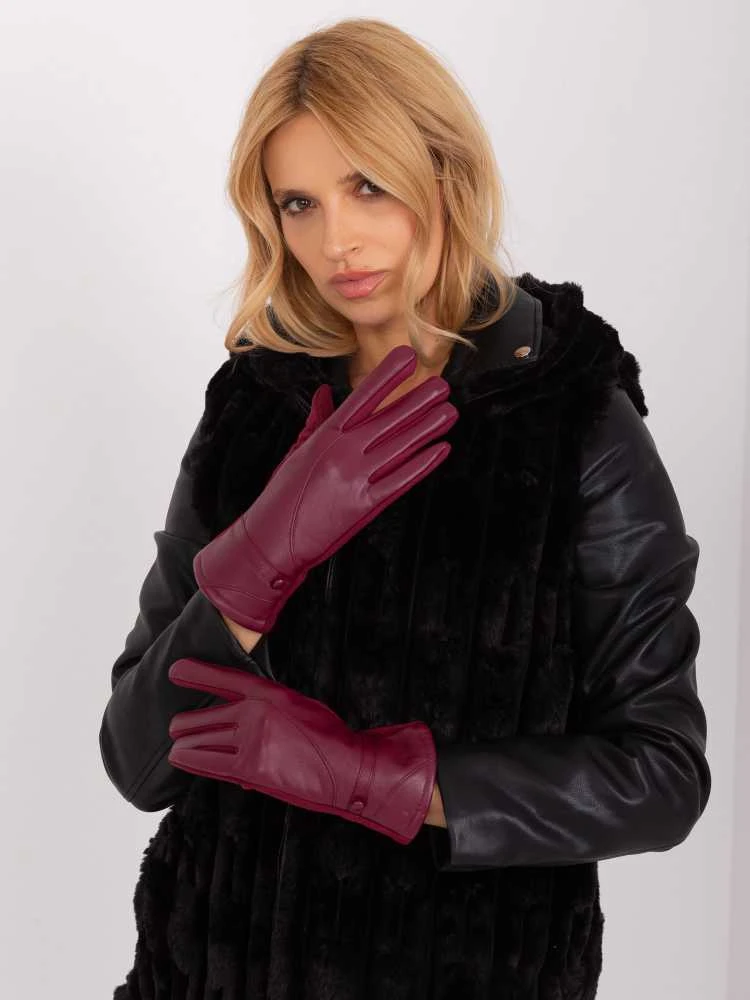 Wool Fashion Italia Pirštinės-AT-RK-239802.28-bordo