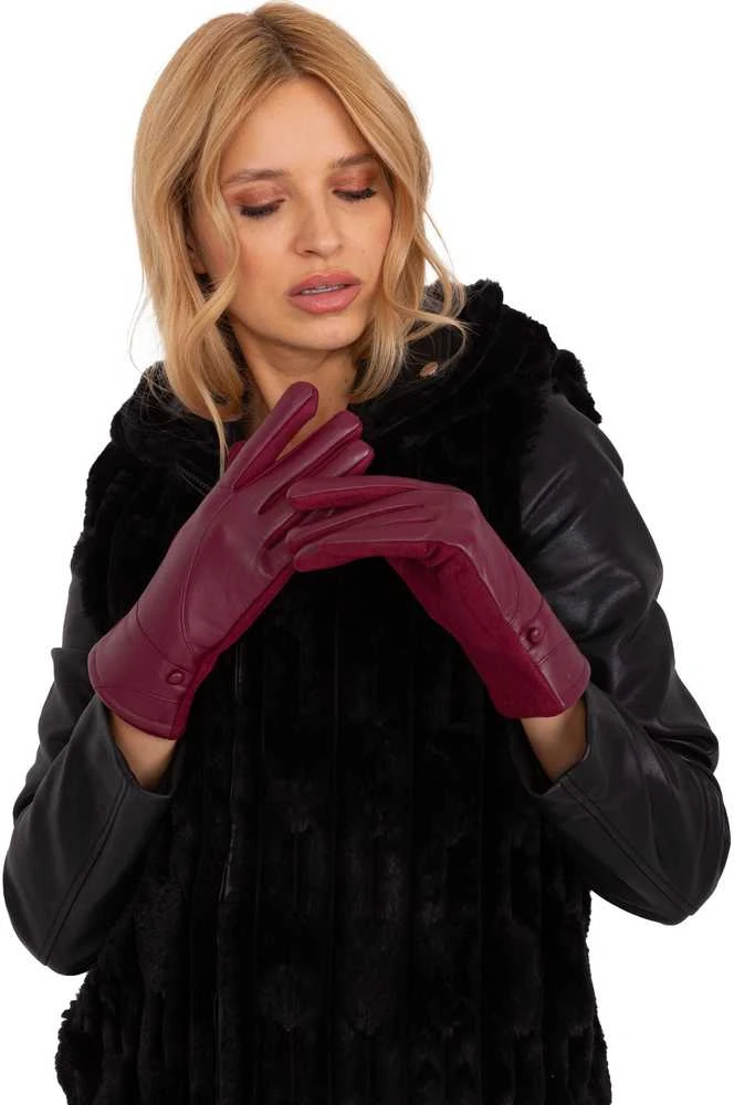 Wool Fashion Italia Pirštinės-AT-RK-239802.28-bordo