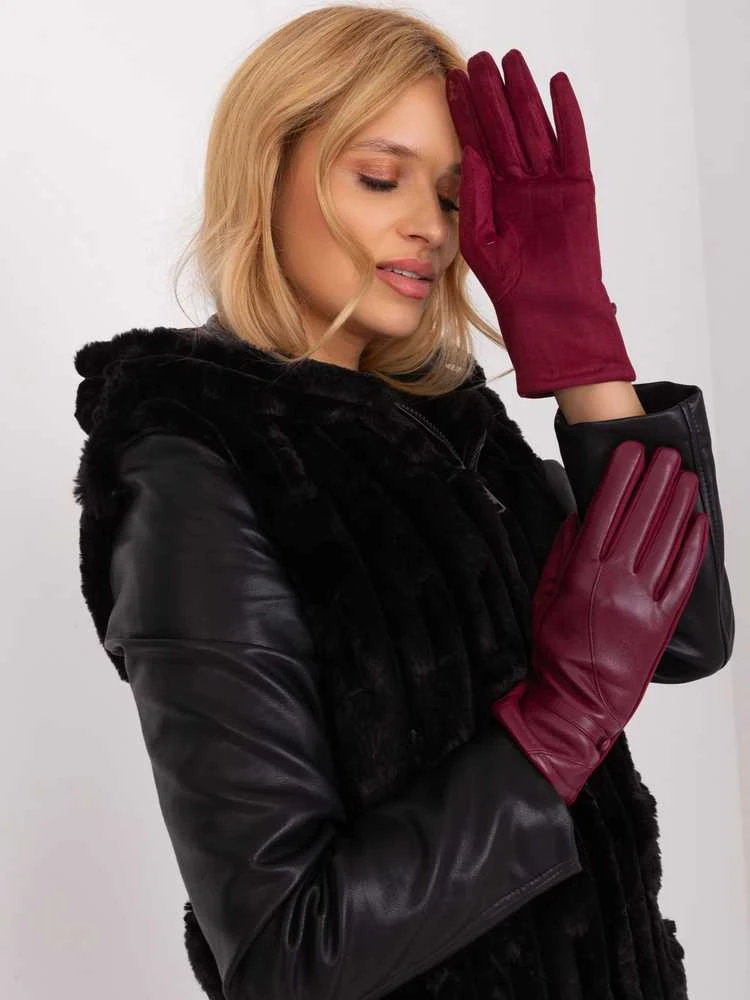Wool Fashion Italia Pirštinės-AT-RK-239802.28-bordo