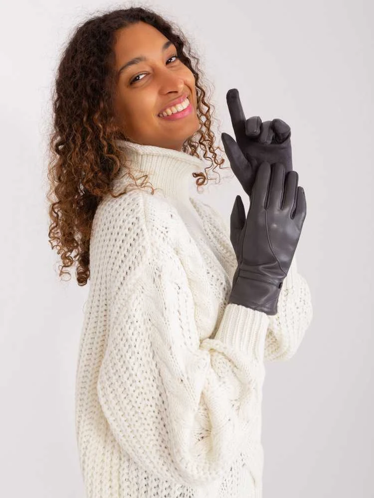 Wool Fashion Italia Pirštinės-AT-RK-239802.28-tamsiai pilkos