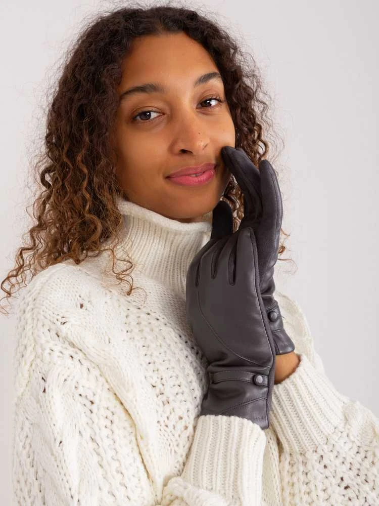 Wool Fashion Italia Pirštinės-AT-RK-239802.28-tamsiai pilkos