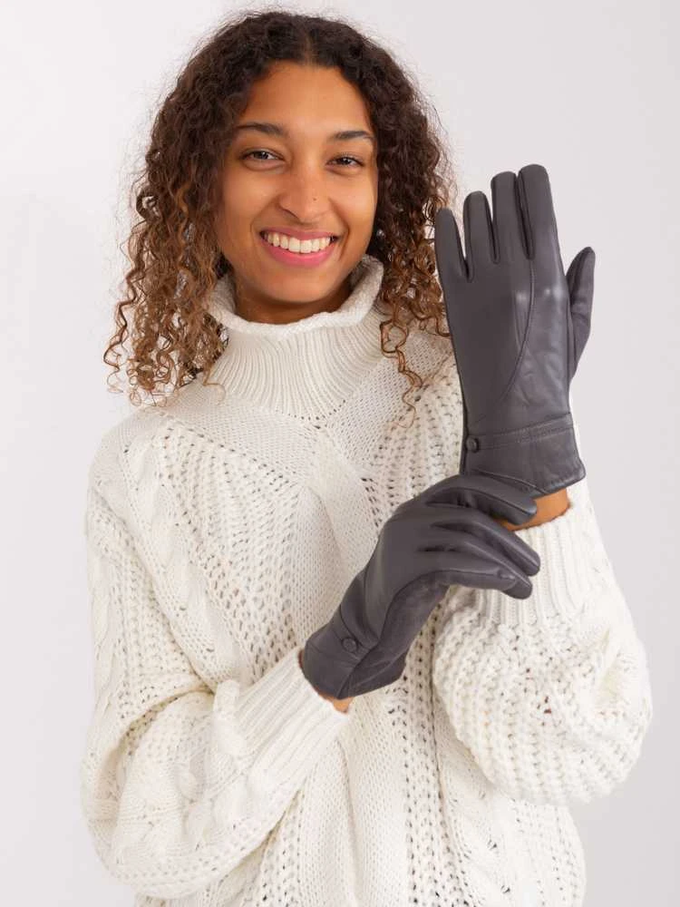 Wool Fashion Italia Pirštinės-AT-RK-239802.28-tamsiai pilkos