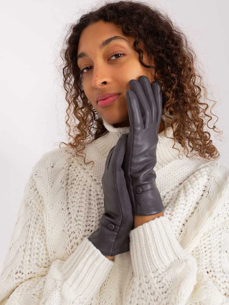 Wool Fashion Italia Pirštinės-AT-RK-239802.28-tamsiai pilkos