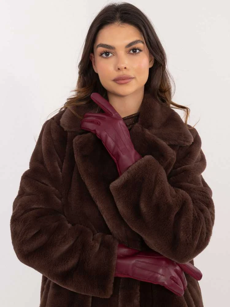 Wool Fashion Italia Pirštinės-AT-RK-239804.86-bordo