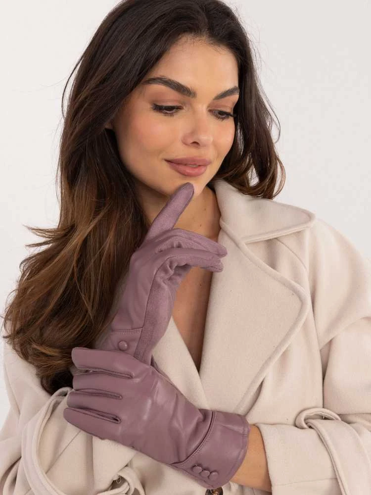 Wool Fashion Italia Pirštinės-AT-RK-239805.95-violetinė