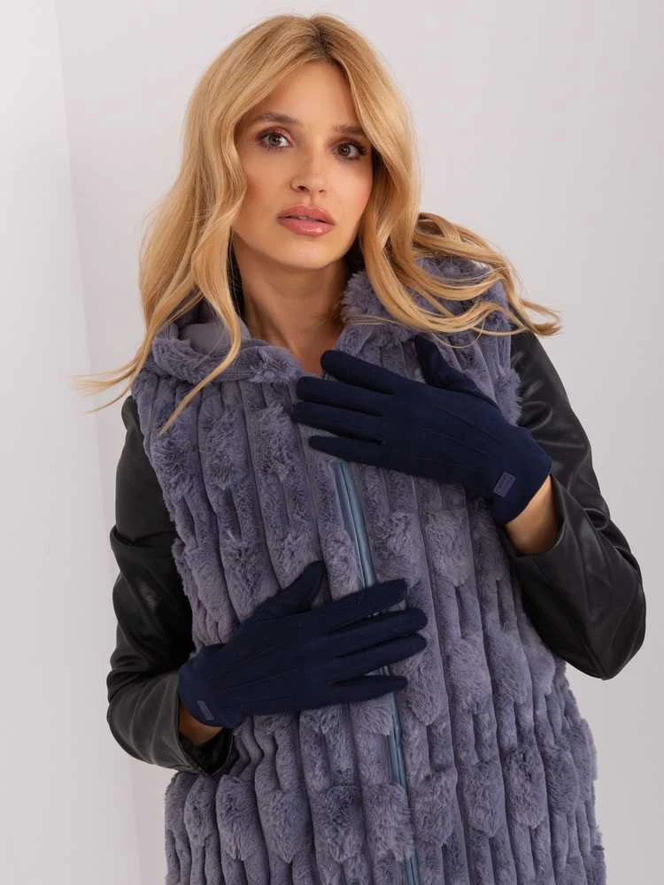 Wool Fashion Italia Pirštinės-AT-RK-8502A.90-mėlynos spalvos