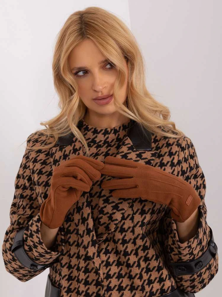 Wool Fashion Italia Pirštinės-AT-RK-8502A.90-šviesiai rudos