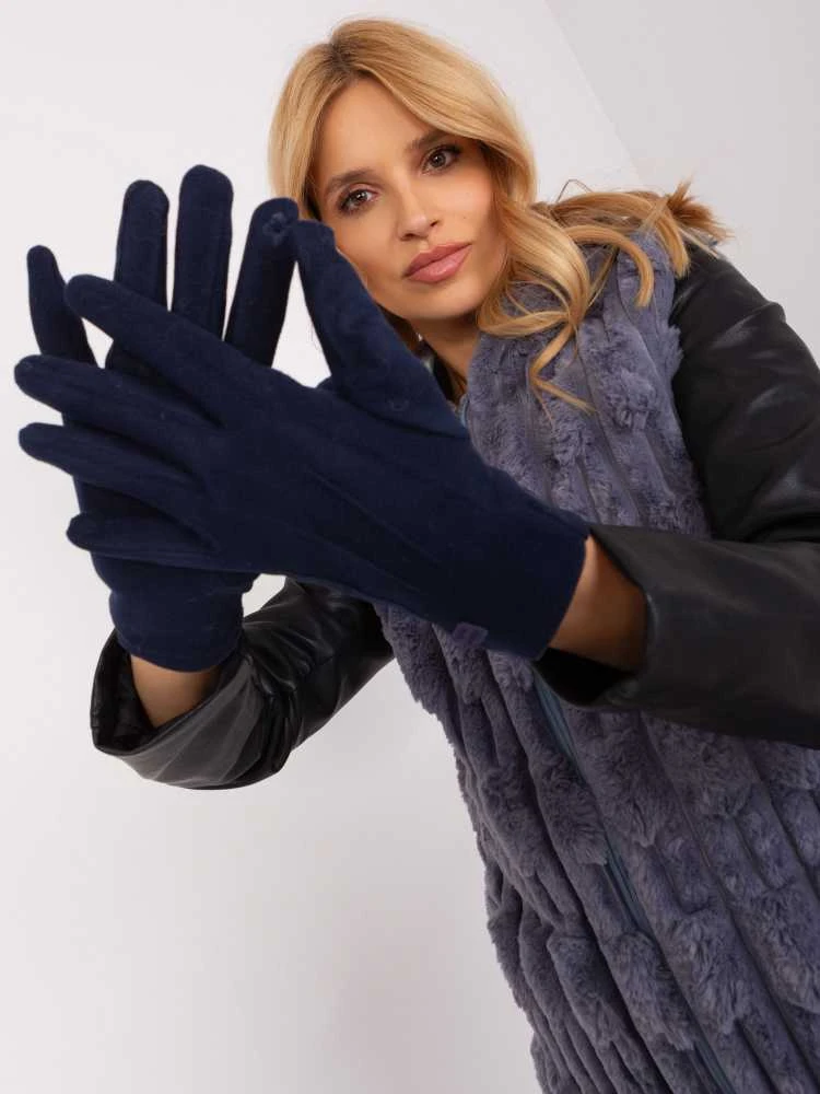 Wool Fashion Italia Pirštinės-AT-RK-8502A.90-mėlynos spalvos