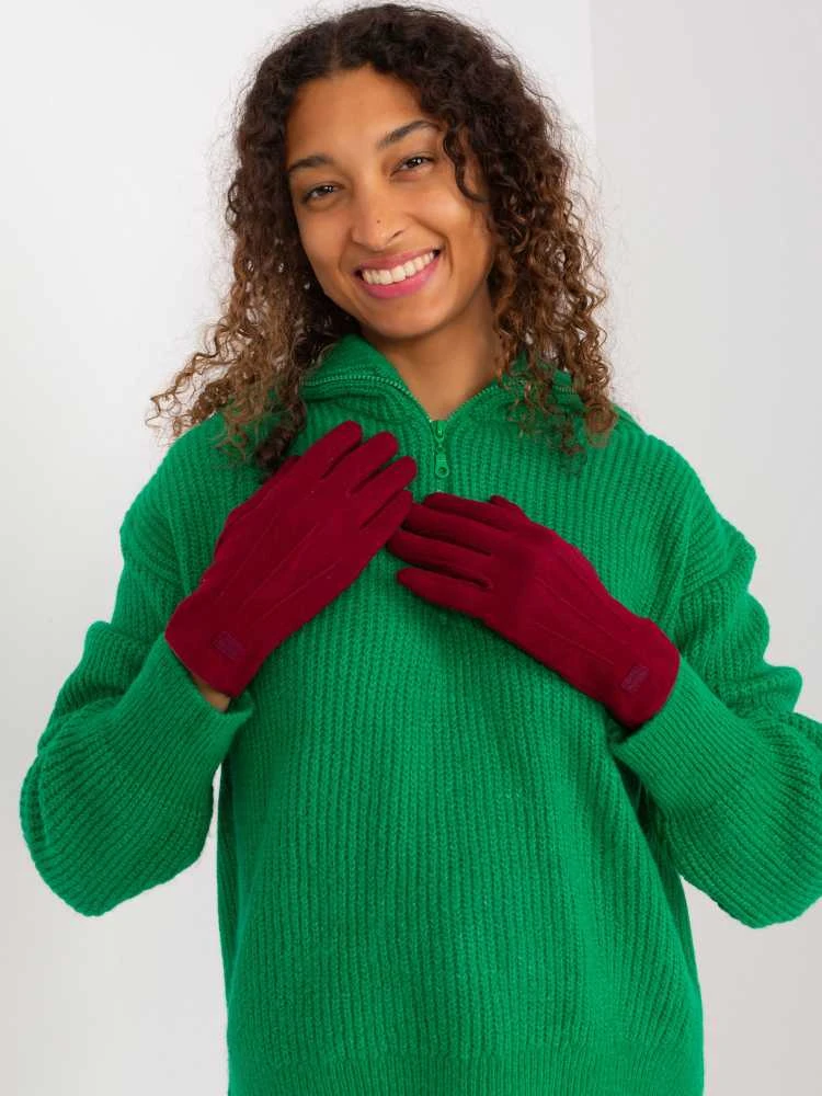 Wool Fashion Italia Pirštinės-AT-RK-8502A.97-bordo