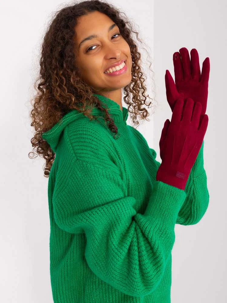 Wool Fashion Italia Pirštinės-AT-RK-8502A.97-bordo
