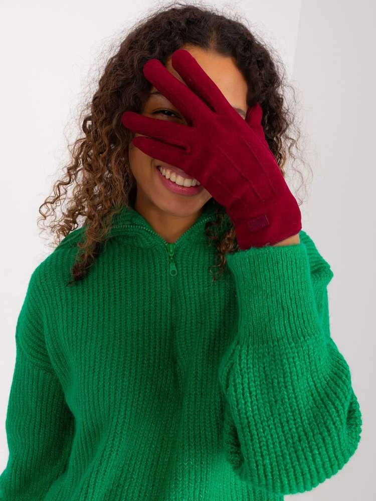 Wool Fashion Italia Pirštinės-AT-RK-8502A.97-bordo