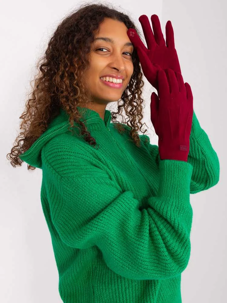 Wool Fashion Italia Pirštinės-AT-RK-8502A.97-bordo