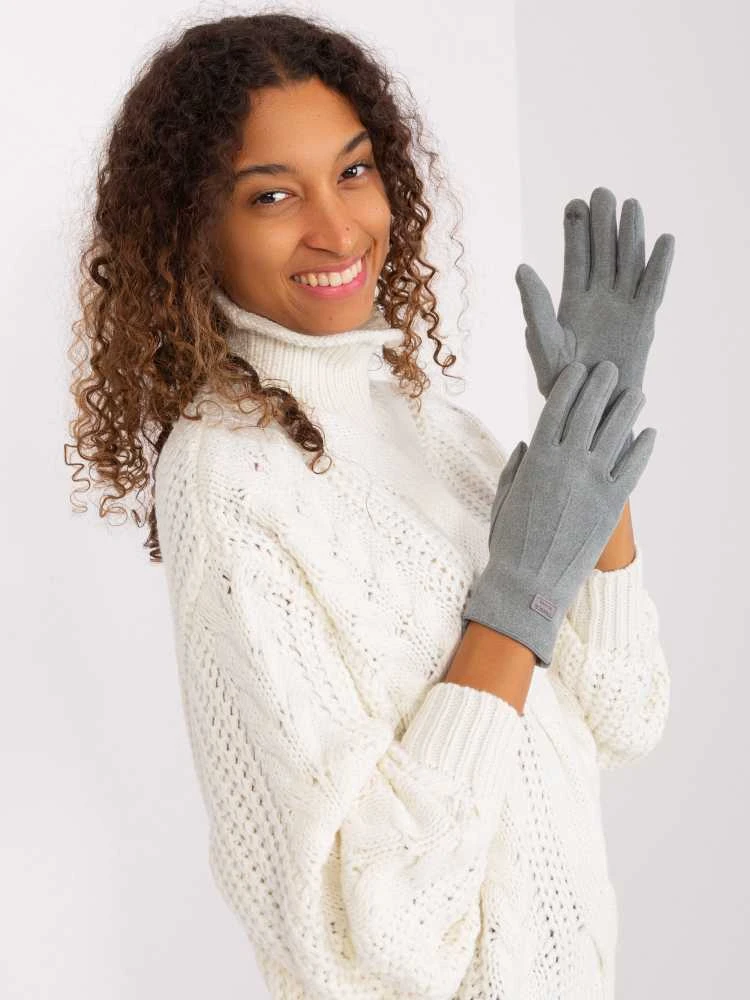 Wool Fashion Italia Pirštinės-AT-RK-8502A.97-pilkos