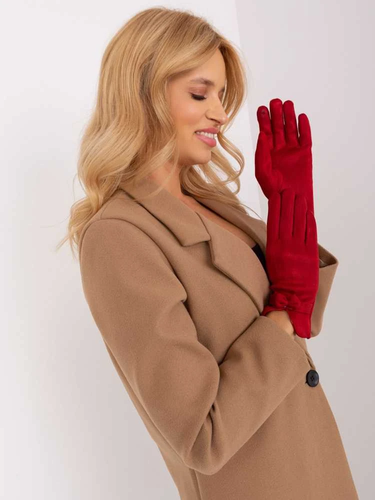 Wool Fashion Italia Pirštinės-AT-RK-9003A.85-raudona
