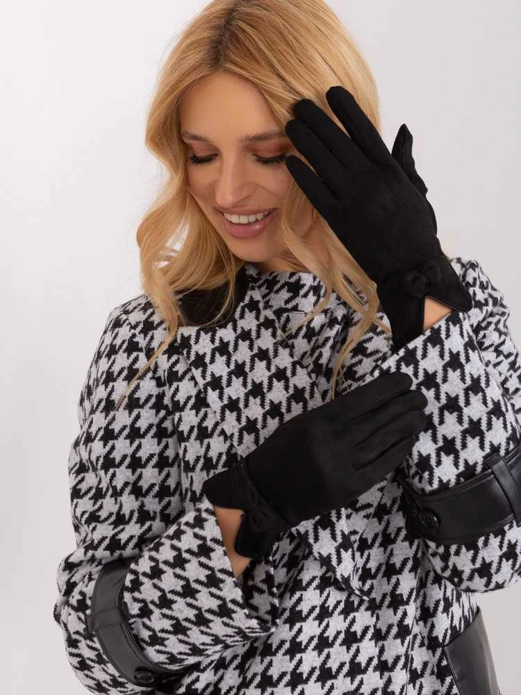 Wool Fashion Italia Pirštinės-AT-RK-9003A.86-juodos