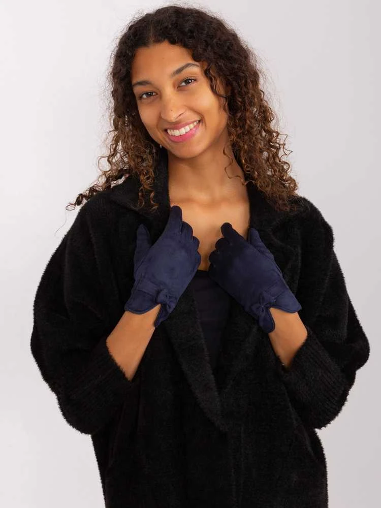 Wool Fashion Italia Pirštinės-AT-RK-9003A.86-mėlynos spalvos