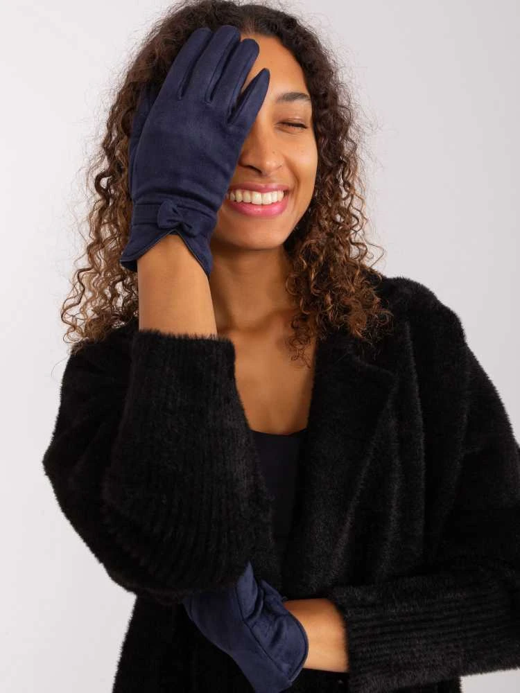 Wool Fashion Italia Pirštinės-AT-RK-9003A.86-mėlynos spalvos