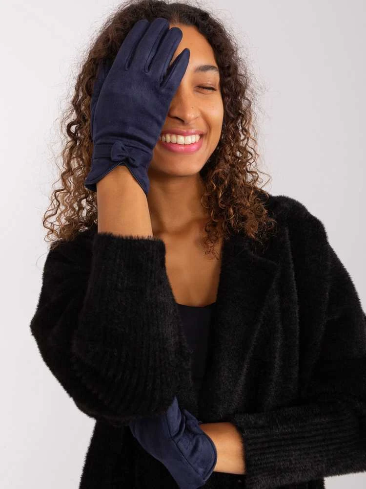 Wool Fashion Italia Pirštinės-AT-RK-9003A.86-mėlynos spalvos
