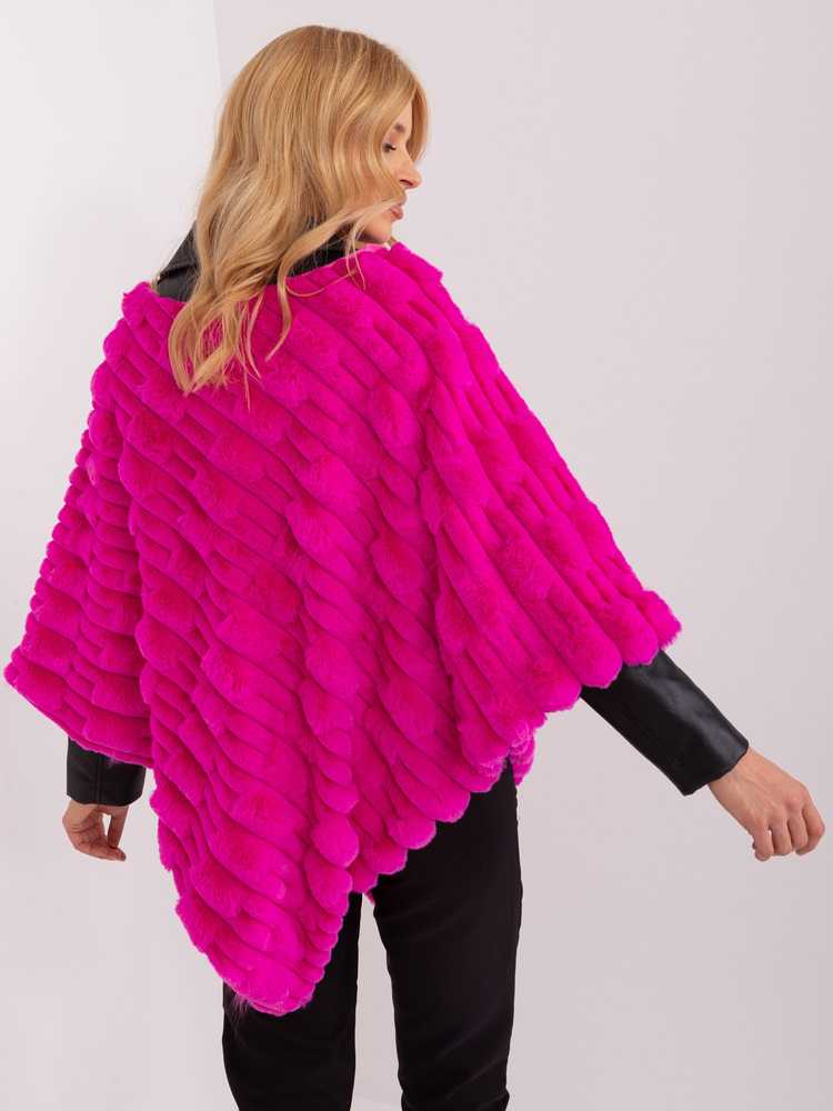 Wool Fashion Italia Pončas-AT-PN-2347.16-fuksija