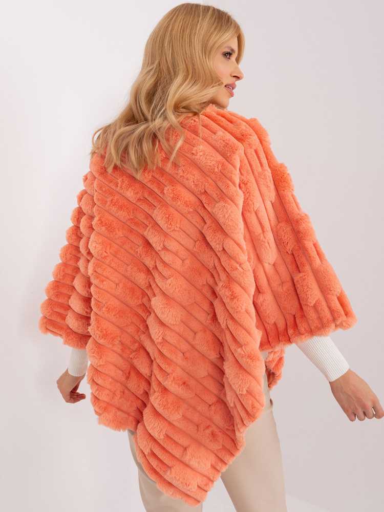 Wool Fashion Italia Pončas-AT-PN-2347.16-oranžinė