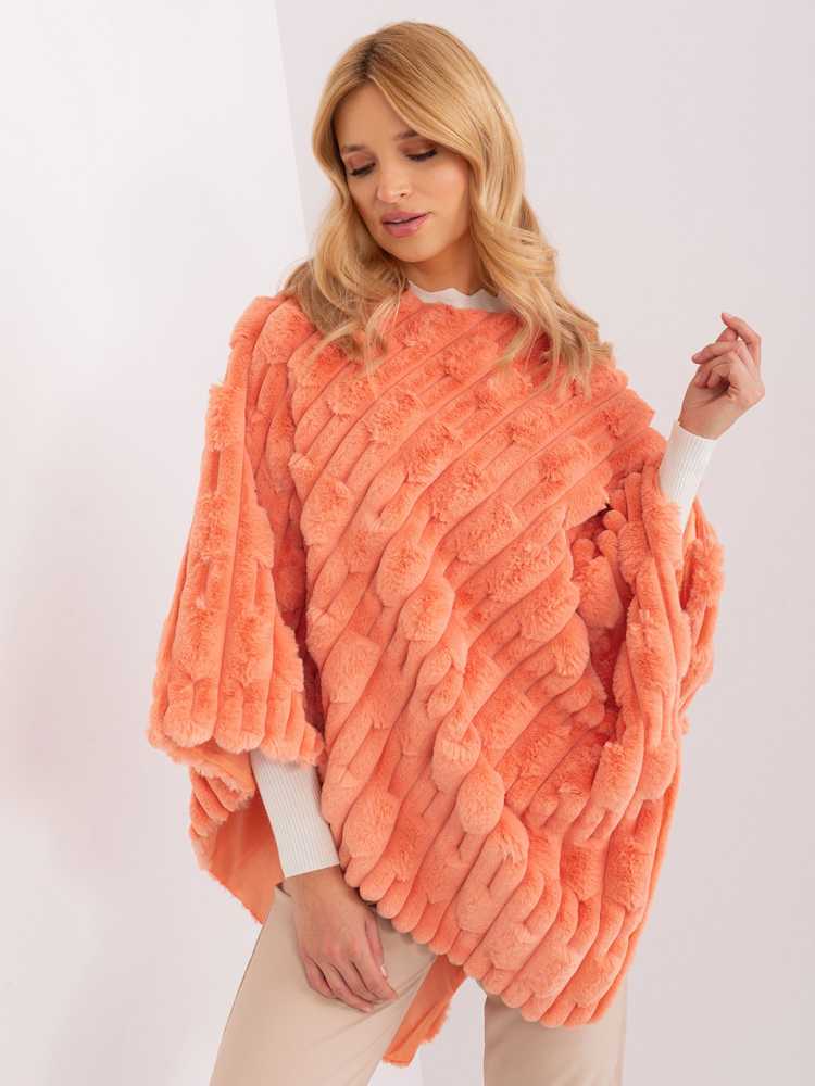 Wool Fashion Italia Pončas-AT-PN-2347.16-oranžinė