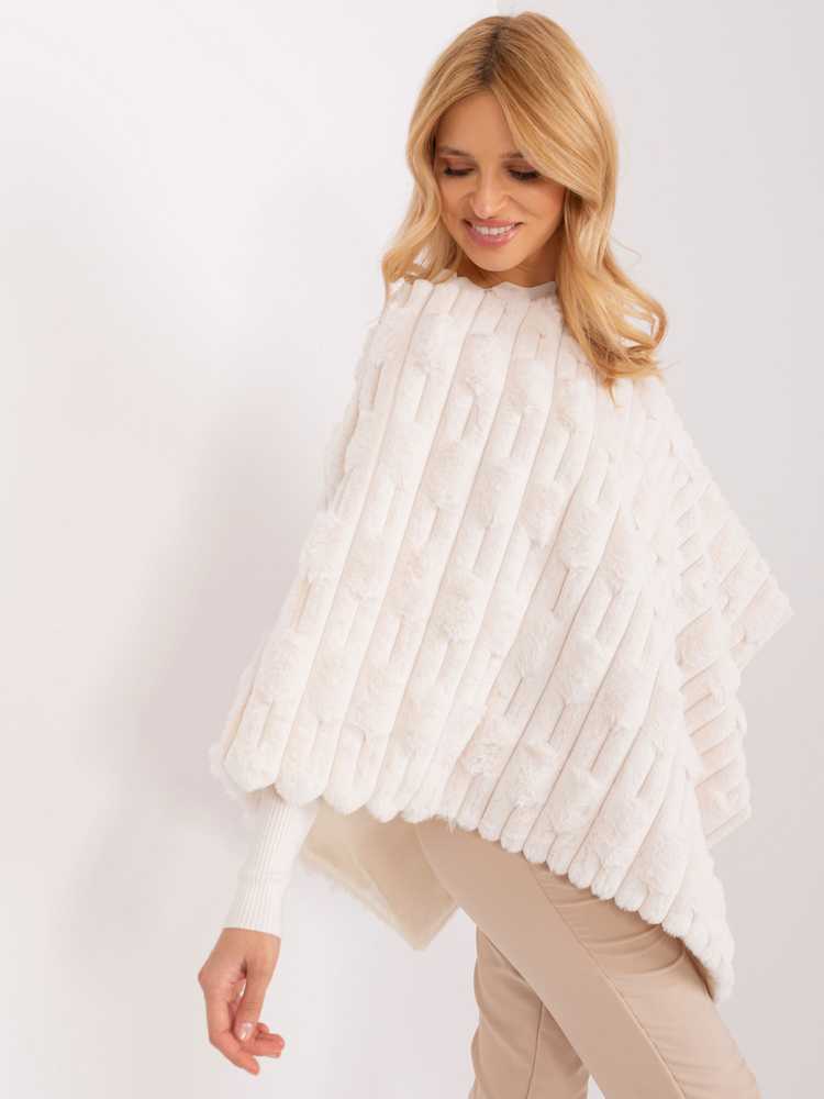 Wool Fashion Italia Pončas-AT-PN-2347.68-ekru