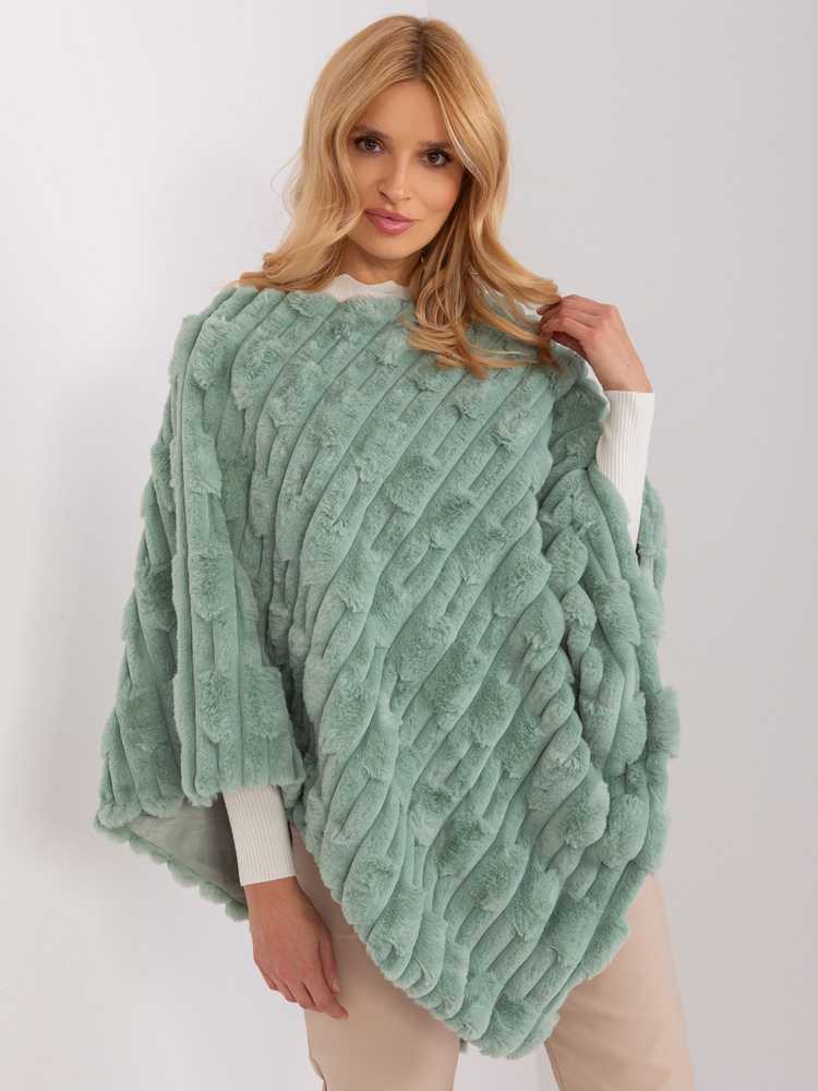 Wool Fashion Italia Pončas-AT-PN-2347.68-pistacijos