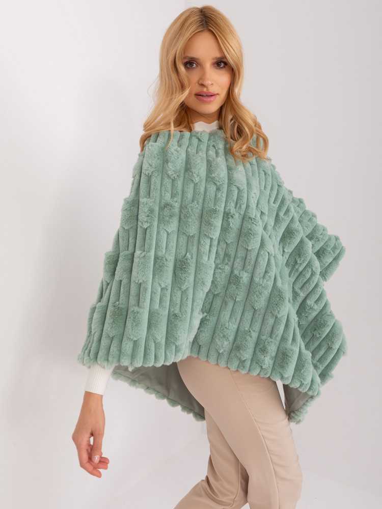 Wool Fashion Italia Pončas-AT-PN-2347.68-pistacijos