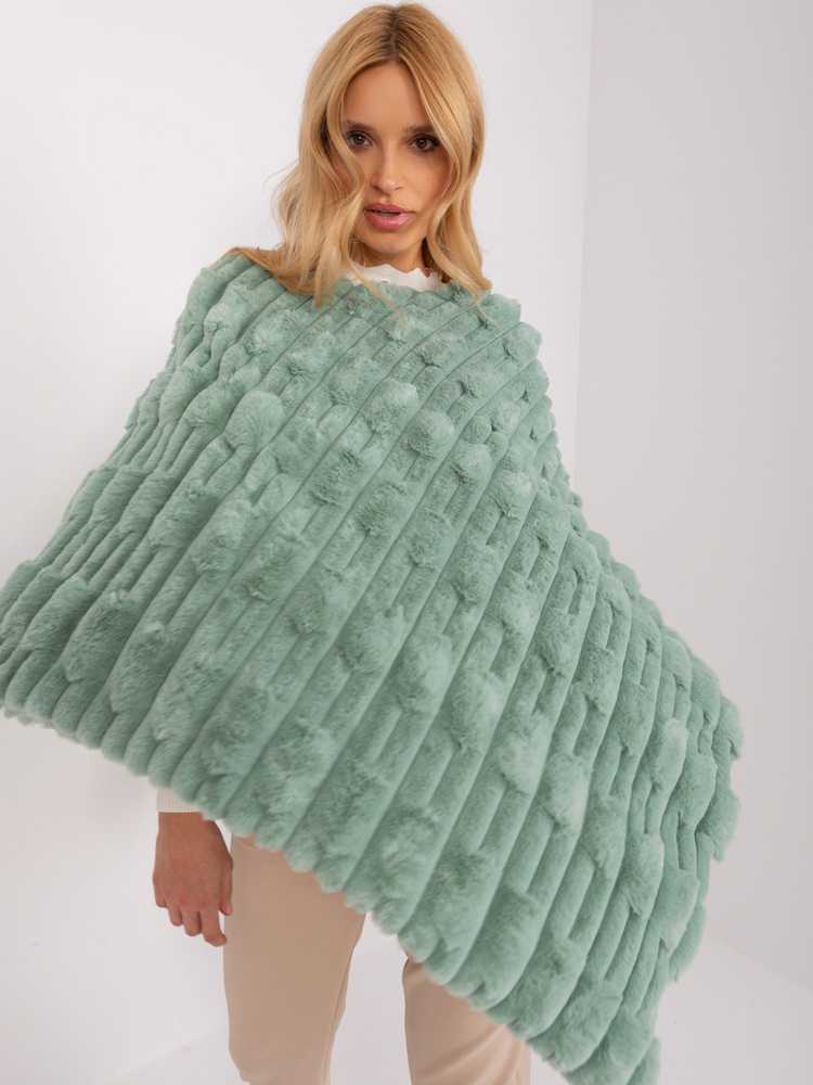 Wool Fashion Italia Pončas-AT-PN-2347.68-pistacijos
