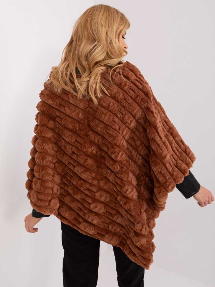 Wool Fashion Italia Poncho-AT-PN-2347.16-šviesiai ruda