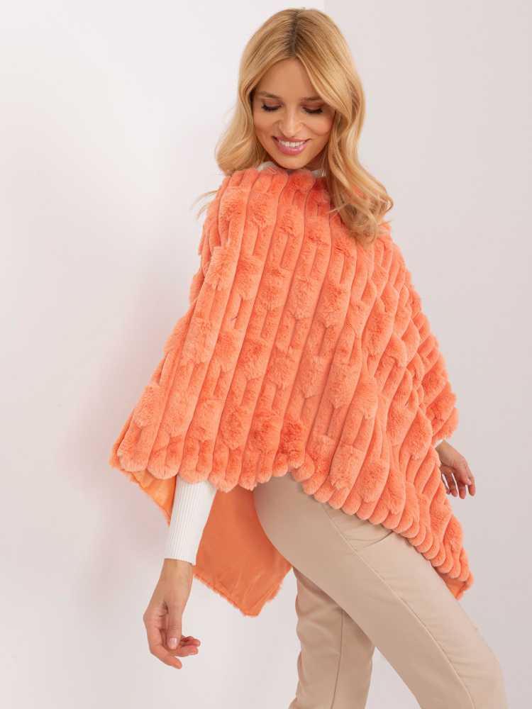 Wool Fashion Italia Pončas-AT-PN-2347.16-oranžinė
