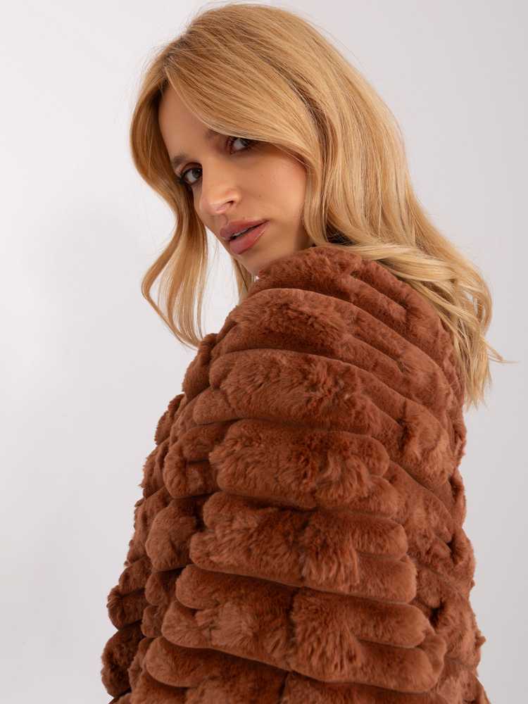 Wool Fashion Italia Poncho-AT-PN-2347.16-šviesiai ruda