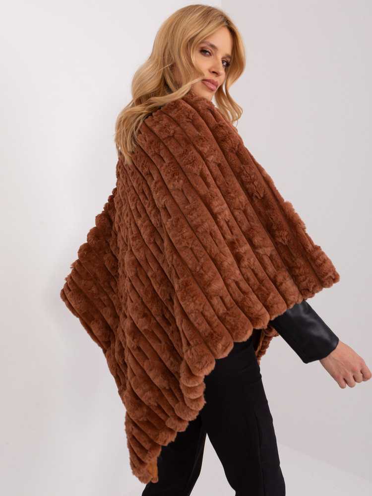 Wool Fashion Italia Poncho-AT-PN-2347.16-šviesiai ruda