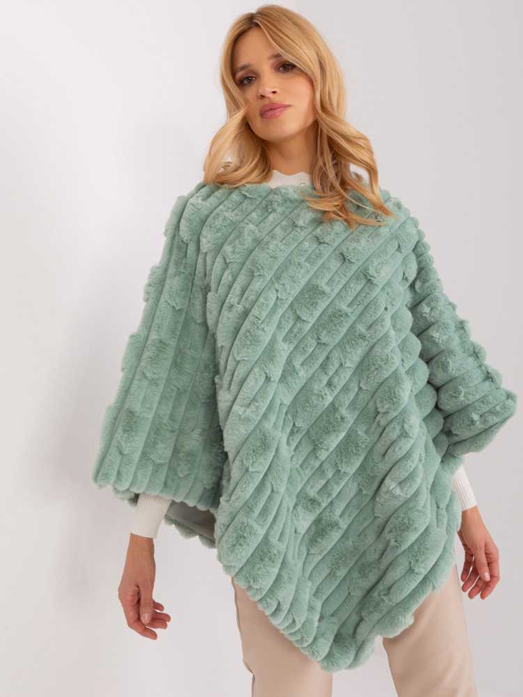 Wool Fashion Italia Pončas-AT-PN-2347.68-pistacijos