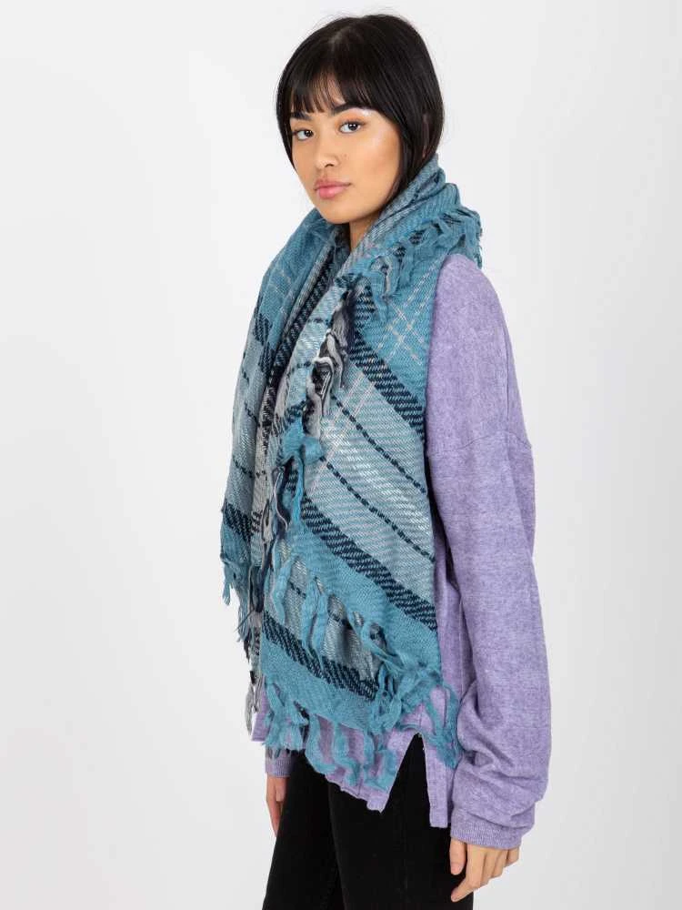 Wool Fashion Italia Šalikas-AT-CH-17501-1,57-mėlynas