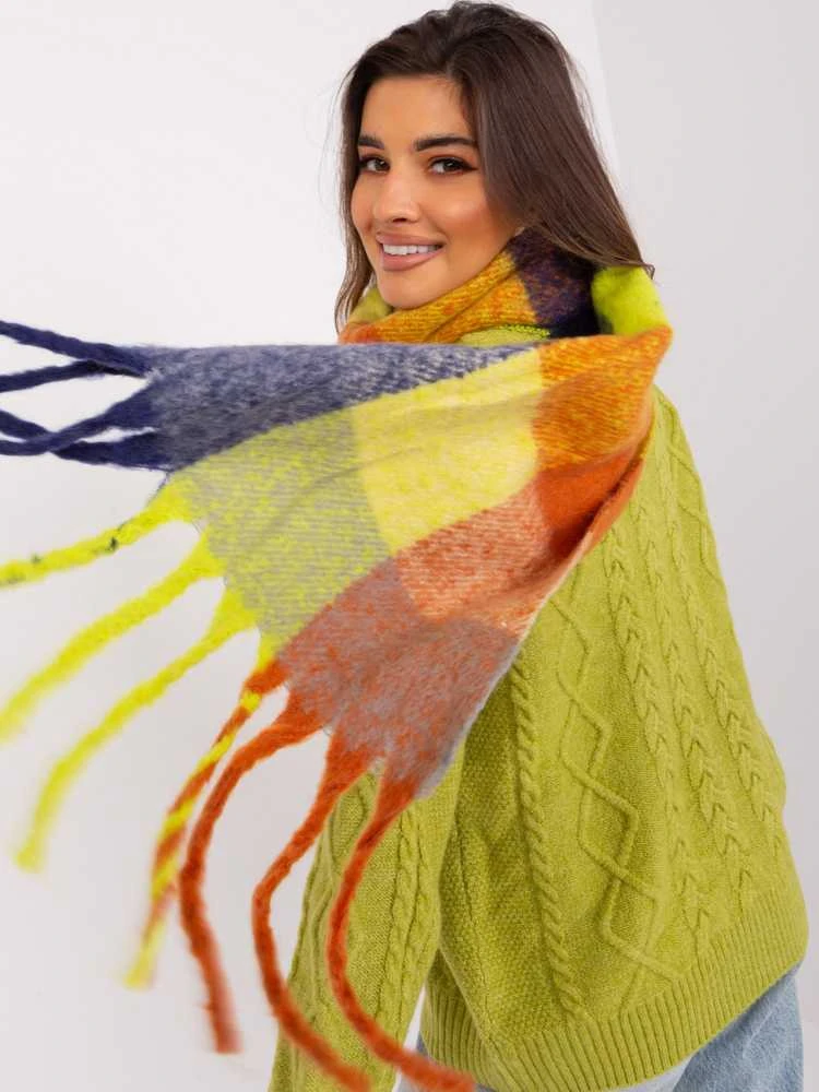 Wool Fashion Italia Šalikas-AT-SZ-2311501.90 - tamsiai mėlynas